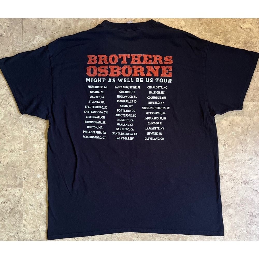 Brothers Osborne Might As Well Be Us Tour Shirt Mens XL Black Country Music Tee - Picture 6 of 7